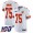 Chiefs #75 Darian Kinnard White Super Bowl LVII Patch Men's Stitched NFL 100th Season Vapor Limited Jersey