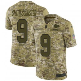 Chiefs #9 JuJu Smith-Schuster Camo Men's Stitched NFL Limited 2018 Salute To Service Jersey