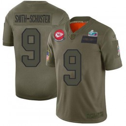 Chiefs #9 JuJu Smith-Schuster Camo Super Bowl LVII Patch Men's Stitched NFL Limited 2019 Salute To Service Jersey