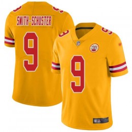 Chiefs #9 JuJu Smith-Schuster Gold Men's Stitched NFL Limited Inverted Legend Jersey