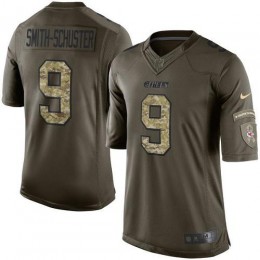 Chiefs #9 JuJu Smith-Schuster Green Men's Stitched NFL Limited 2015 Salute To Service Jersey