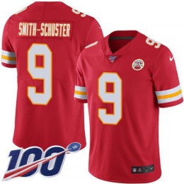 Chiefs #9 JuJu Smith-Schuster Red Team Color Men's Stitched NFL 100th Season Vapor Limited Jersey