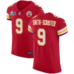 Chiefs #9 JuJu Smith-Schuster Red Team Color Super Bowl LVII Patch Men's Stitched NFL Vapor Untouchable Elite Jersey