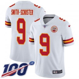 Chiefs #9 JuJu Smith-Schuster White Men's Stitched NFL 100th Season Vapor Limited Jersey