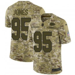 Chiefs #95 Chris Jones Camo Men's Stitched NFL Limited 2018 Salute To Service Jersey