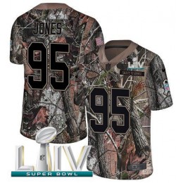 Chiefs #95 Chris Jones Camo Super Bowl LIV 2020 Men's Stitched NFL Limited Rush Realtree Jersey