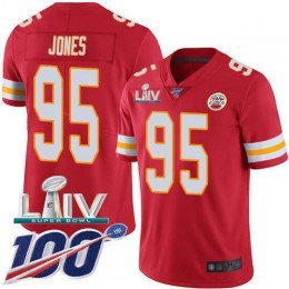 Chiefs #95 Chris Jones Red Super Bowl LIV 2020 Team Color Men's Stitched NFL 100th Season Vapor Untouchable Limited Jersey