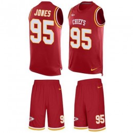 Chiefs #95 Chris Jones Red Team Color Men's Stitched NFL Limited Tank Top Suit Jersey