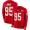 Chiefs #95 Chris Jones Red Team Color Men's Stitched NFL Limited Therma Long Sleeve Jersey