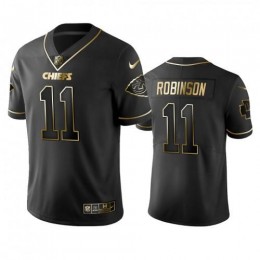 Kansas City Chiefs #11 Demarcus Robinson Black Golden Limited Edition Stitched NFL Jersey