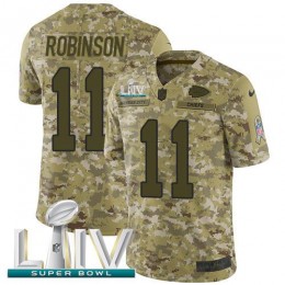 Kansas City Chiefs #11 Demarcus Robinson Camo Super Bowl LIV 2020 Men's Stitched NFL Limited 2018 Salute To Service Jersey
