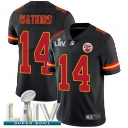 Kansas City Chiefs #14 Sammy Watkins Black Super Bowl LIV 2020 Men's Stitched NFL Limited Rush Jersey