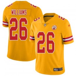 Kansas City Chiefs #26 Damien Williams Gold Men's Stitched NFL Limited Inverted Legend Jersey