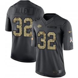 Kansas City Chiefs #32 Marcus Allen Black Men's Stitched NFL Limited 2016 Salute to Service Jersey