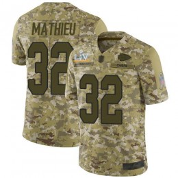 Kansas City Chiefs #32 Tyrann Mathieu Camo Men's Super Bowl LV Bound Stitched NFL Limited 2018 Salute To Service Jersey