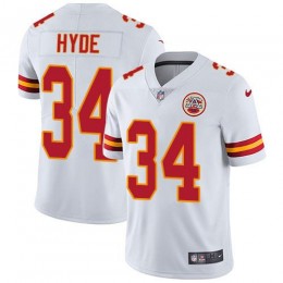 Kansas City Chiefs #34 Carlos Hyde White Men's Stitched NFL Vapor Untouchable Limited Jersey
