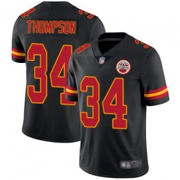 Kansas City Chiefs #34 Darwin Thompson Black Men's Stitched NFL Limited Rush Jersey