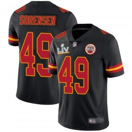 Kansas City Chiefs #49 Daniel Sorensen Black Men's Super Bowl LV Bound Stitched NFL Limited Rush Jersey