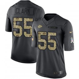 Kansas City Chiefs #55 Frank Clark Black Men's Stitched NFL Limited 2016 Salute to Service Jersey
