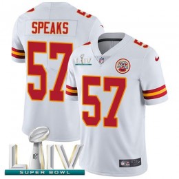 Kansas City Chiefs #57 Breeland Speaks White Super Bowl LIV 2020 Men's Stitched NFL Vapor Untouchable Limited Jersey