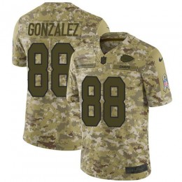 Kansas City Chiefs #88 Tony Gonzalez Camo Men's Stitched NFL Limited 2018 Salute To Service Jersey