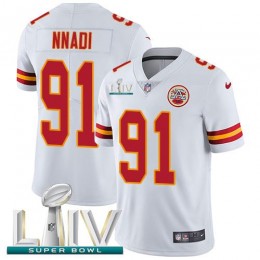 Kansas City Chiefs #91 Derrick Nnadi White Super Bowl LIV 2020 Men's Stitched NFL Vapor Untouchable Limited Jersey