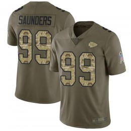 Kansas City Chiefs #99 Khalen Saunders Olive/Camo Men's Stitched NFL Limited 2017 Salute To Service Jersey