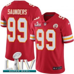 Kansas City Chiefs #99 Khalen Saunders Red Super Bowl LIV 2020 Team Color Men's Stitched NFL Vapor Untouchable Limited Jersey