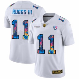 Las Vegas Las Vegas Raiders #11 Henry Ruggs III Men's White Multi-Color 2020 NFL Crucial Catch Limited NFL Jersey
