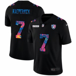 Las Vegas Las Vegas Raiders #7 Colin Kaepernick Men's Multi-Color Black 2020 NFL Crucial Catch Vapor Untouchable Limited Jersey