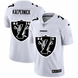 Las Vegas Las Vegas Raiders #7 Colin Kaepernick White Men's Team Logo Dual Overlap Limited NFL Jersey