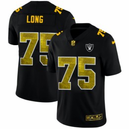 Las Vegas Las Vegas Raiders #75 Howie Long Men's Black Golden Sequin Vapor Limited NFL Jersey
