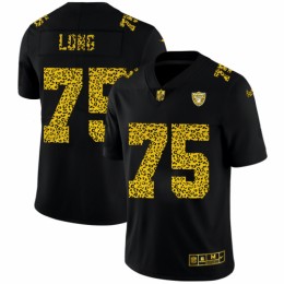 Las Vegas Las Vegas Raiders #75 Howie Long Men's Leopard Print Fashion Vapor Limited NFL Jersey Black Men's