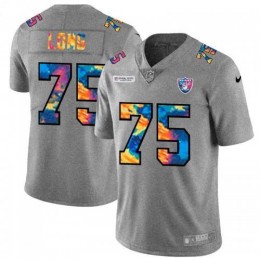 Las Vegas Las Vegas Raiders #75 Howie Long Men's Multi-Color 2020 NFL Crucial Catch NFL Jersey Greyheather Men's