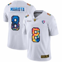 Las Vegas Las Vegas Raiders #8 Marcus Mariota Men's White Multi-Color 2020 NFL Crucial Catch Limited NFL Jersey