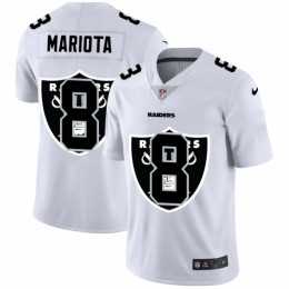 Las Vegas Las Vegas Raiders #8 Marcus Mariota White Men's Team Logo Dual Overlap Limited NFL Jersey