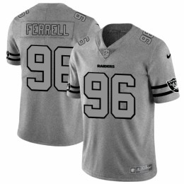 Las Vegas Las Vegas Raiders #96 Clelin Ferrell Men's Gray Gridiron II Vapor Untouchable Limited NFL Jersey