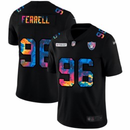 Las Vegas Las Vegas Raiders #96 Clelin Ferrell Men's Multi-Color Black 2020 NFL Crucial Catch Vapor Untouchable Limited Jersey