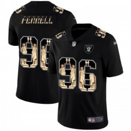 Las Vegas Las Vegas Raiders #96 Clelin Ferrell Carbon Black Vapor Statue Of Liberty Limited NFL Jersey