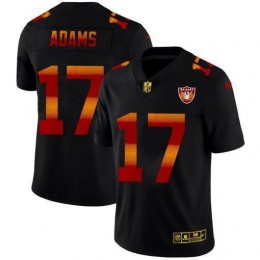 Las Vegas Raiders #17 Davante Adams Men's Black Red Orange Stripe Vapor Limited NFL Jersey