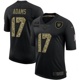 Las Vegas Raiders #17 Davante Adams Men's 2020 Salute To Service Camo Limited NFL Jersey Black