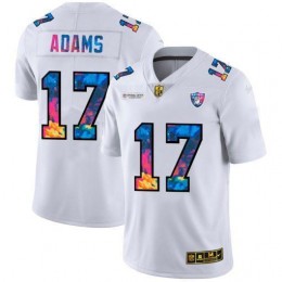 Las Vegas Raiders #17 Davante Adams Men's White Multi-Color 2020 NFL Crucial Catch Limited NFL Jersey