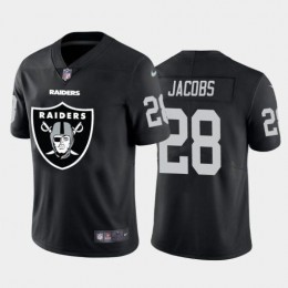 Las Vegas Raiders #28 Josh Jacobs Black Men's Big Team Logo Vapor Limited NFL Jersey