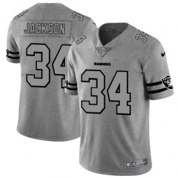 Las Vegas Raiders #34 Bo Jackson Men's Gray Gridiron II Vapor Untouchable Limited NFL Jersey