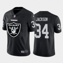 Las Vegas Raiders #34 Bo Jackson Black Men's Big Team Logo Vapor Limited NFL Jersey