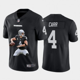 Las Vegas Raiders #4 Derek Carr Men's Player Signature Moves Vapor Limited NFL Jersey Black