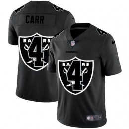 Las Vegas Raiders #4 Derek Carr Men's Team Logo Dual Overlap Limited NFL Jersey Black