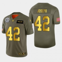 Las Vegas Raiders #42 Karl Joseph Men's Olive Gold 2019 Salute to Service Limited NFL 100 Jersey