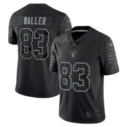 Las Vegas Raiders #83 Darren Waller Black Men's NFL Black Reflective Limited Jersey