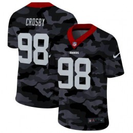 Las Vegas Raiders #98 Maxx Crosby Men's 2020 Black CAMO Vapor Untouchable Limited Stitched NFL Jersey